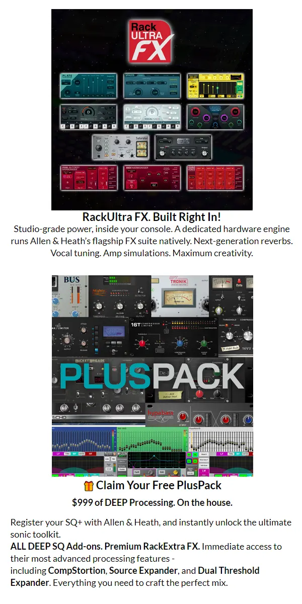 Allen & Heath SQ+ Series Plus Pack