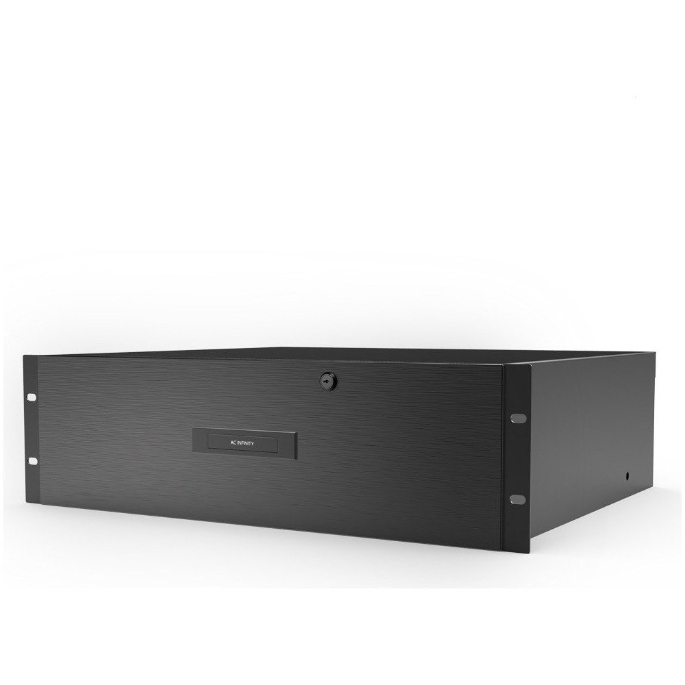 AC Infinity 3U Heavy-Duty Rack Drawer with Aluminum Faceplate