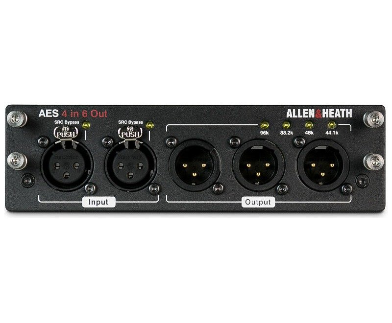 Allen & Heath AES3 I/O Card, 4 In / 6 Out