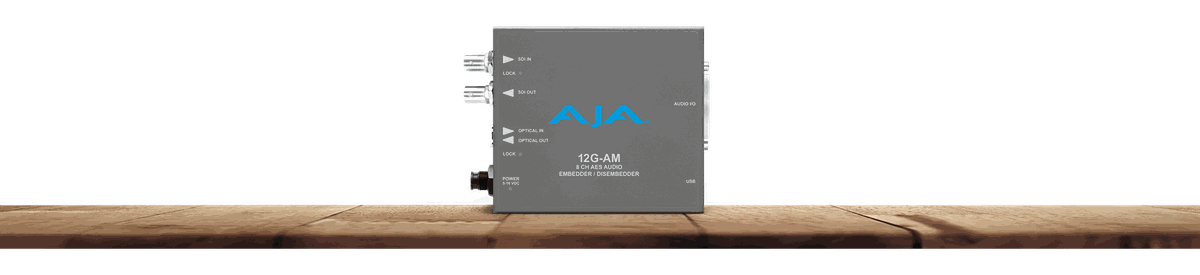 AJA 12G-AM 12G-SDI 8-channel AES Audio Embedder And Disembedder Mini-converter