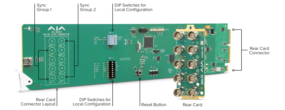 AJA OG-GEN10 openGear Sync Generator - view 3