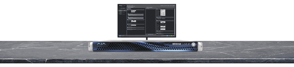 AJA BRIDGE LIVE IP High-density SMPTE ST 2110 IP Streaming Gateway