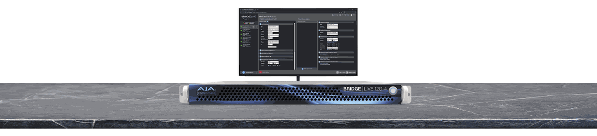 AJA BRIDGE LIVE 1RU High-density SDI/IP Streaming System