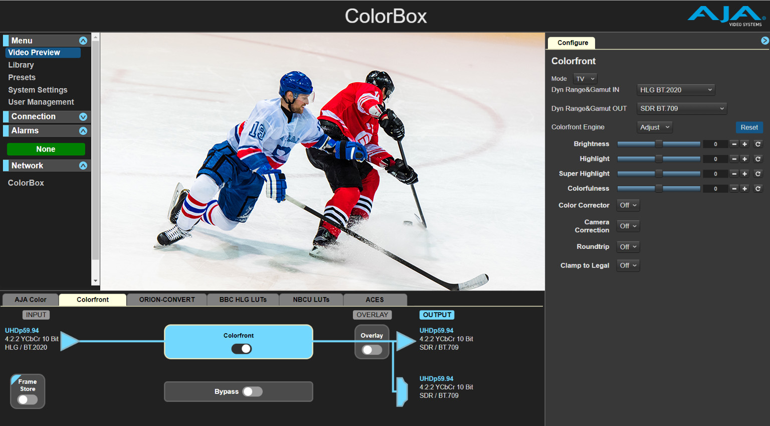 AJA ColorBox Colorfront Pipeline License - view 2