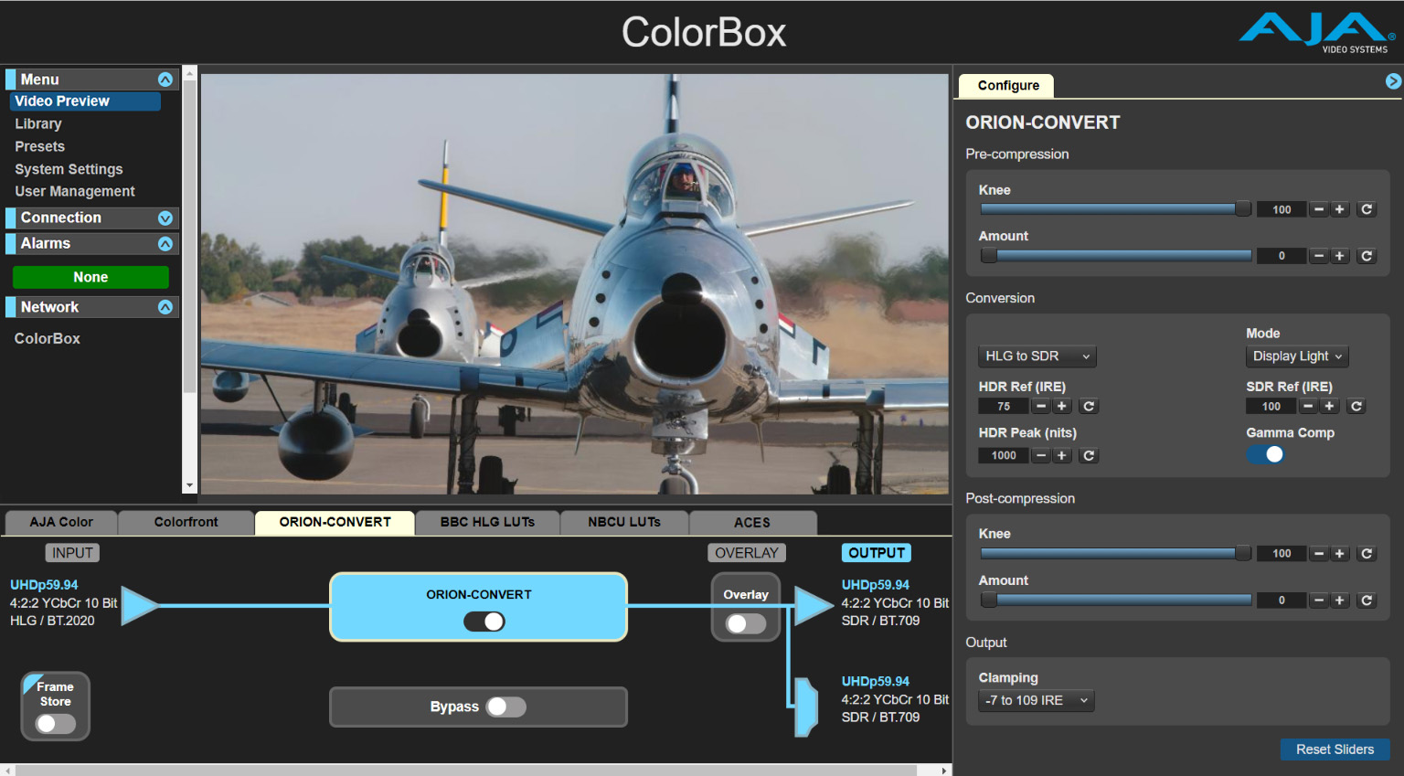 AJA ColorBox ORION-CONVERT Pipeline License - view 2