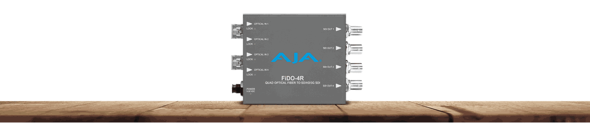 AJA FiDO-4R 4-channel Single-mode LC Fiber To 3G-SDI Receiver