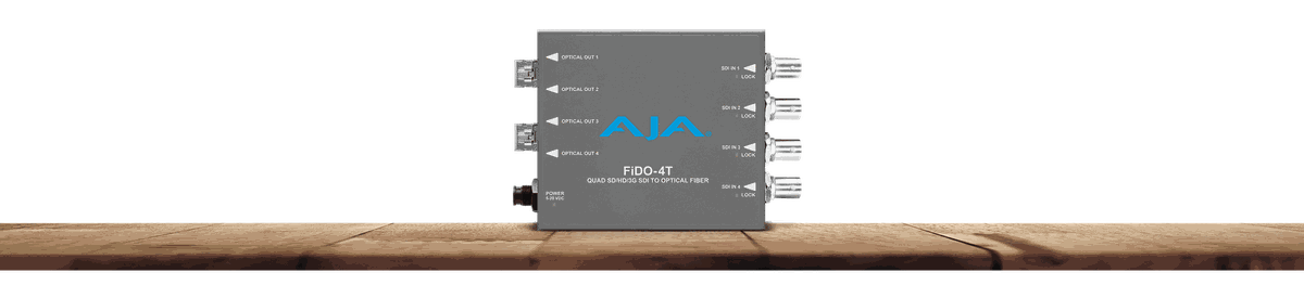 AJA FiDO-4T 4-channel 3G-SDI To Single-mode LC Fiber Transmitter