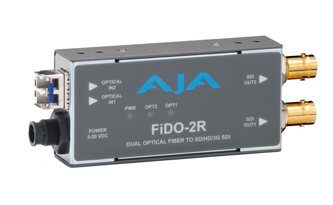AJA FiDO 2R 2-Channel Fiber to SDI Receiver