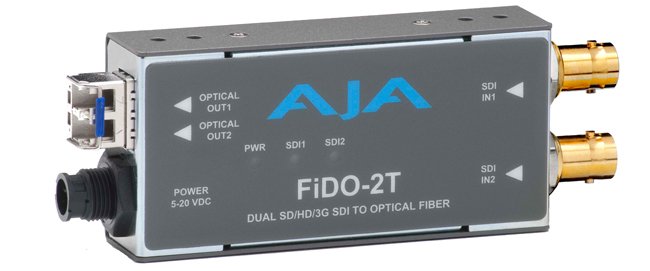 AJA FiDO-2T 2-Channel 3G-SDI to Single-Mode LC Fiber Transmitter product image