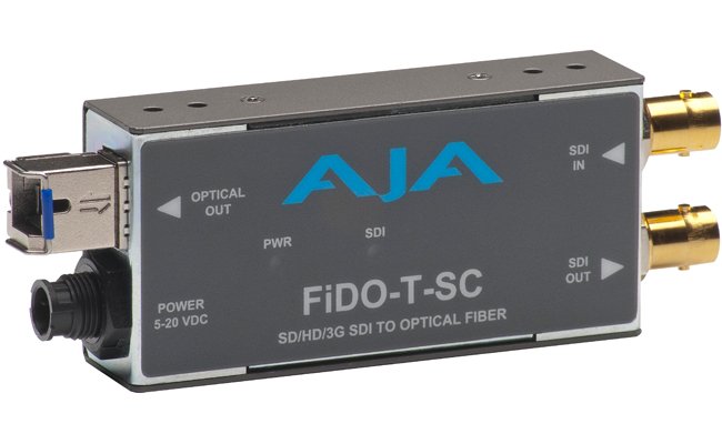 AJA FIDO T SC 3G-SDI To Single-mode SC Fiber Transmitter