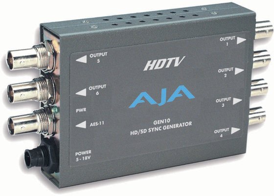 AJA GEN10 With Seven Outputs From One Master Time Base