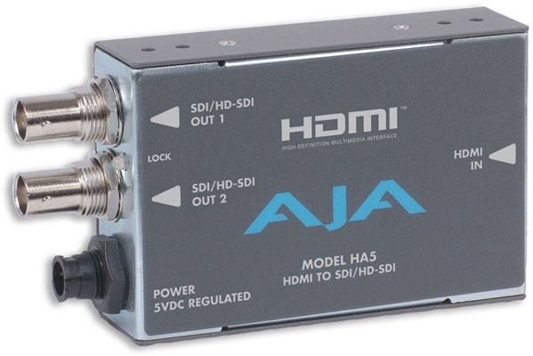 AJA HA5-12G-T HDMI 2.0 to 12G-SDI Converter with Fiber Transmitter