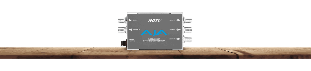 AJA HD5DA Miniature 1x4 HD/SD-SDI Reclocking Distribution Amplifier - view 2