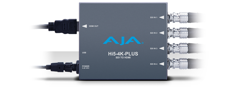 AJA HI5 4K PLUS Quad 3G-SDI To HDMI 2.0 Mini-Converter - view 3