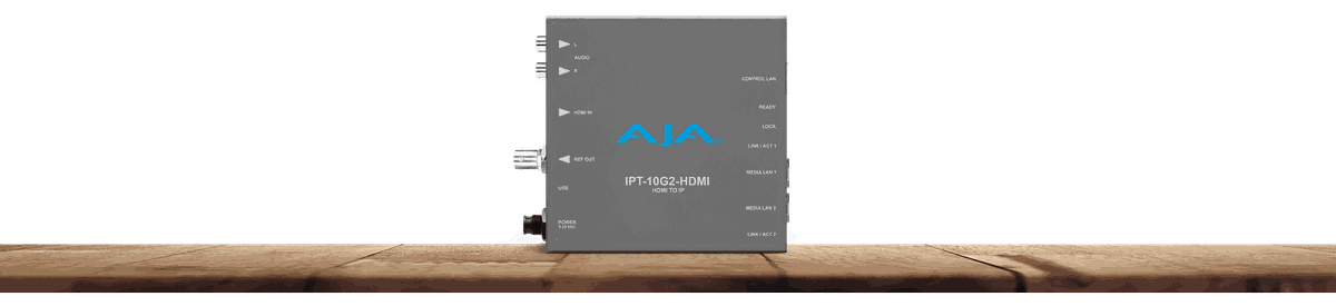 AJA IPT-10G2-HDMI To SMPTE ST 2110 IP Mini-converter