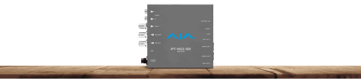 AJA IPT-10G2-SDI 3G-SDI To SMPTE ST 2110 IP Mini-converter