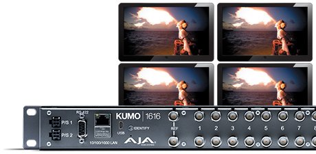 AJA KUMO 1616 Compact 1RU 16x16 3G-SDI Router - view 3