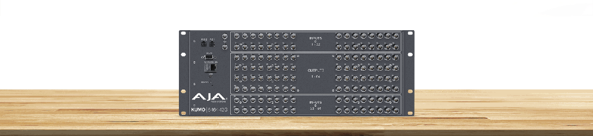 AJA KUMO 6464-12G 64x64 12G-SDI Compact Router