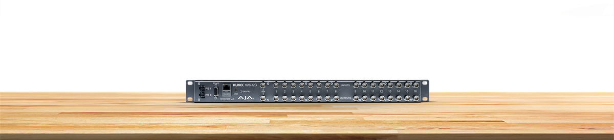 AJA KUMO 1616-12G Compact 1RU 16x16 12G-SDI Router - view 2