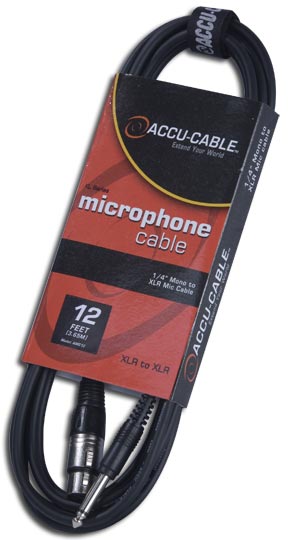 AmericanDJ AMC12 12 ft 1/4 in. to XLR Microphone Cable