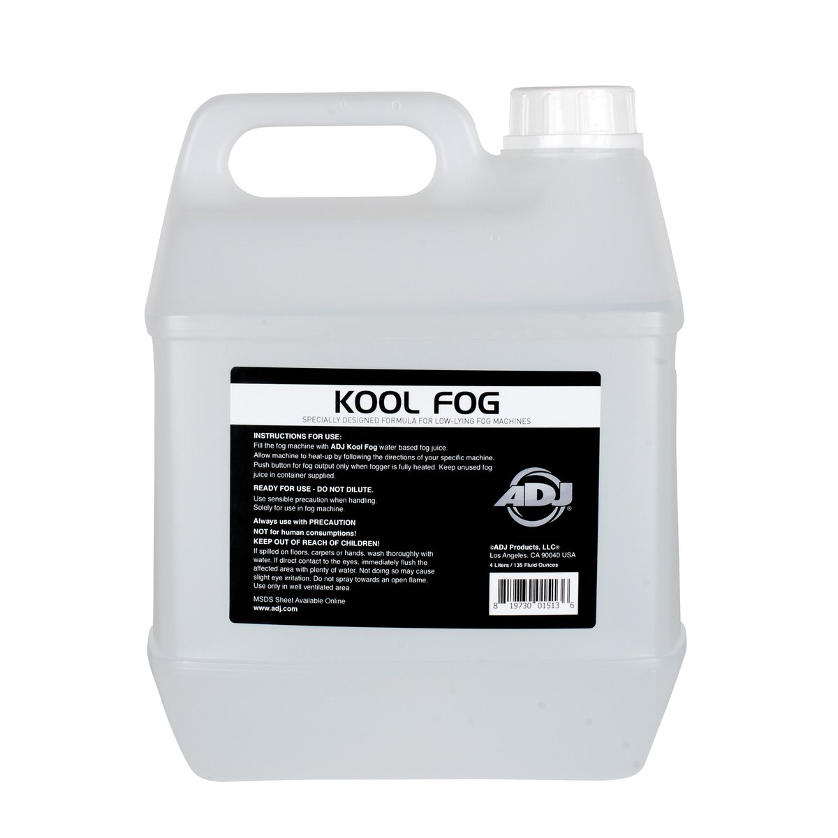 American DJ Kool Fog Low-Lying Fog Fluid, 4 Liter