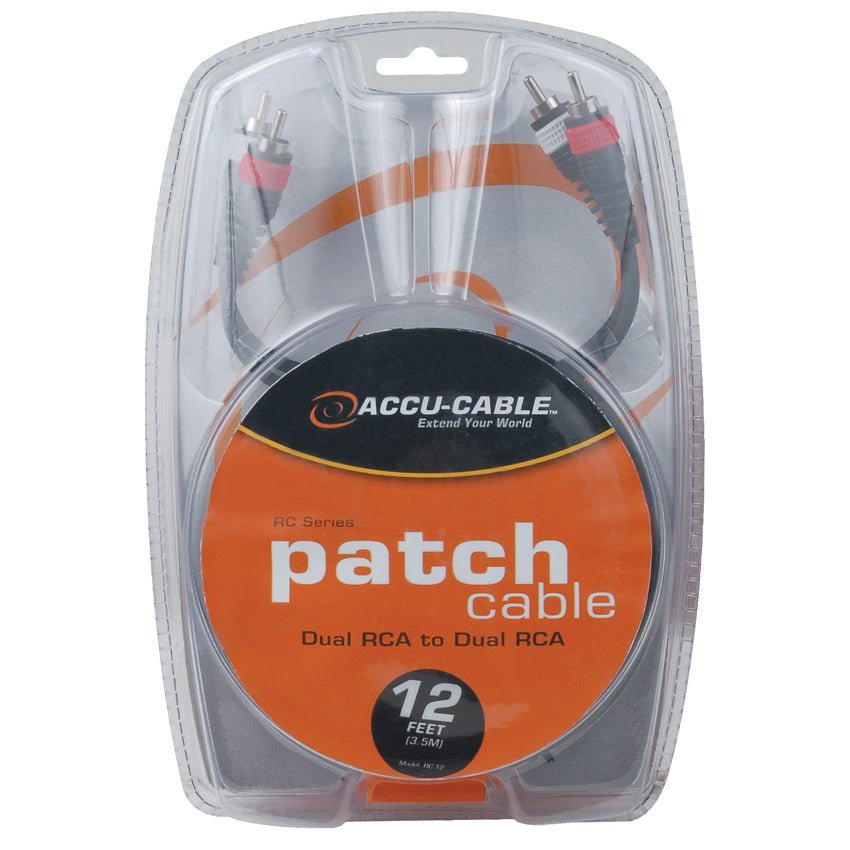 AmericanDJ RC-12 12 ft Dual RCA Cable