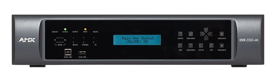 AMX Enova DVX-2265-4K-TAA 6x2+1 All-In-One Presentation Switcher