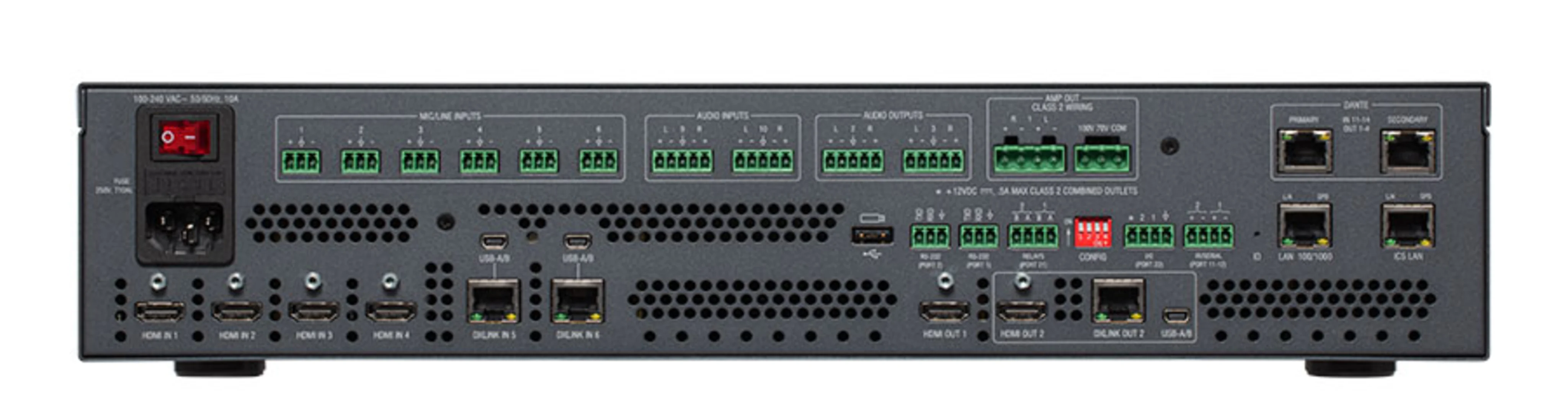 AMX Enova DVX-2265-4K-TAA 6x2+1 All-In-One Presentation Switcher - view 2