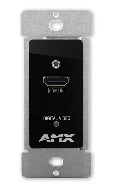 AMX DXLink 4K HDMI Decor Style Wallplate Transmitter (Black)