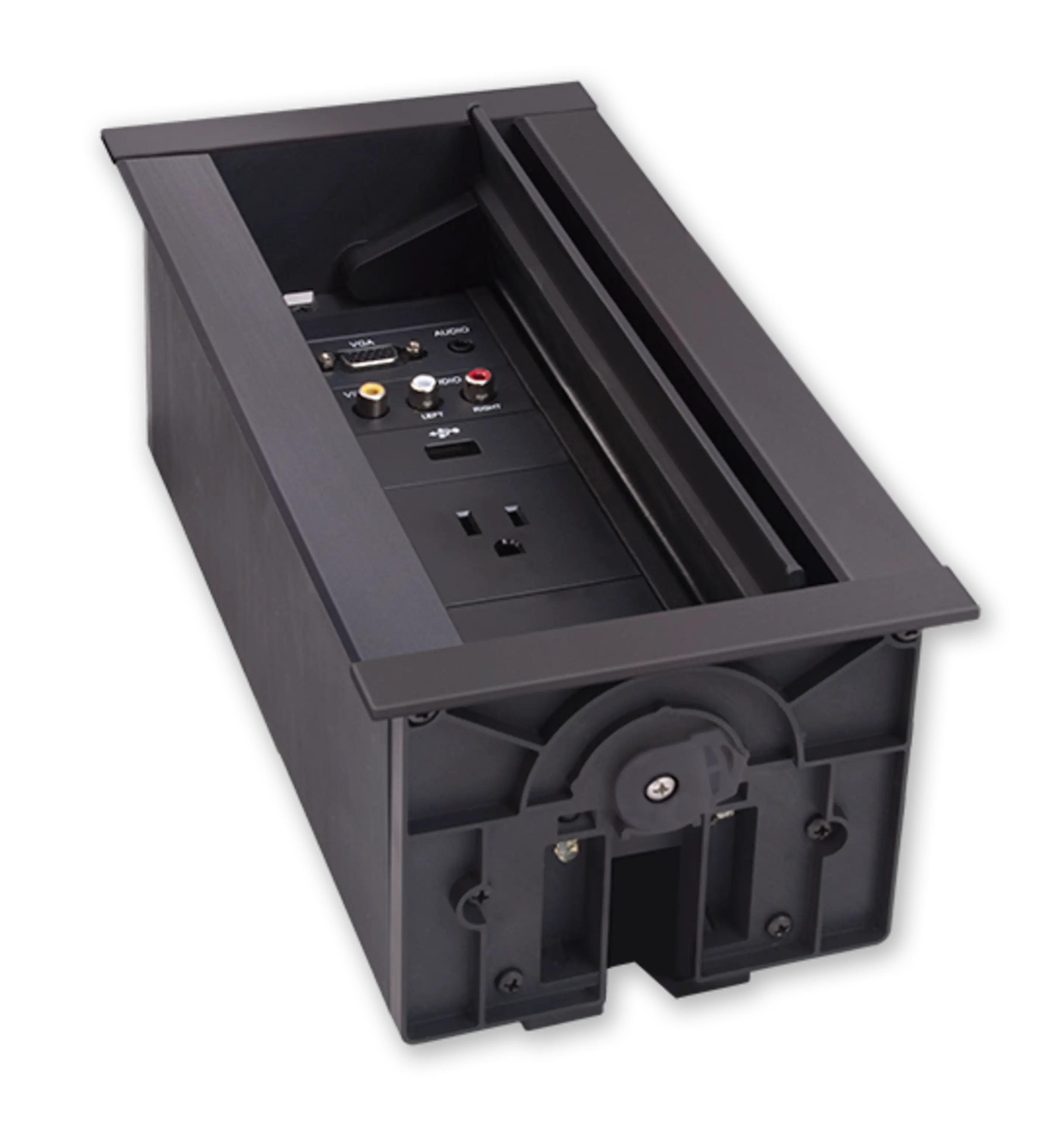 AMX HPX-600 6 HydraPort Unit Enclosure (Black Anodized) - view 3