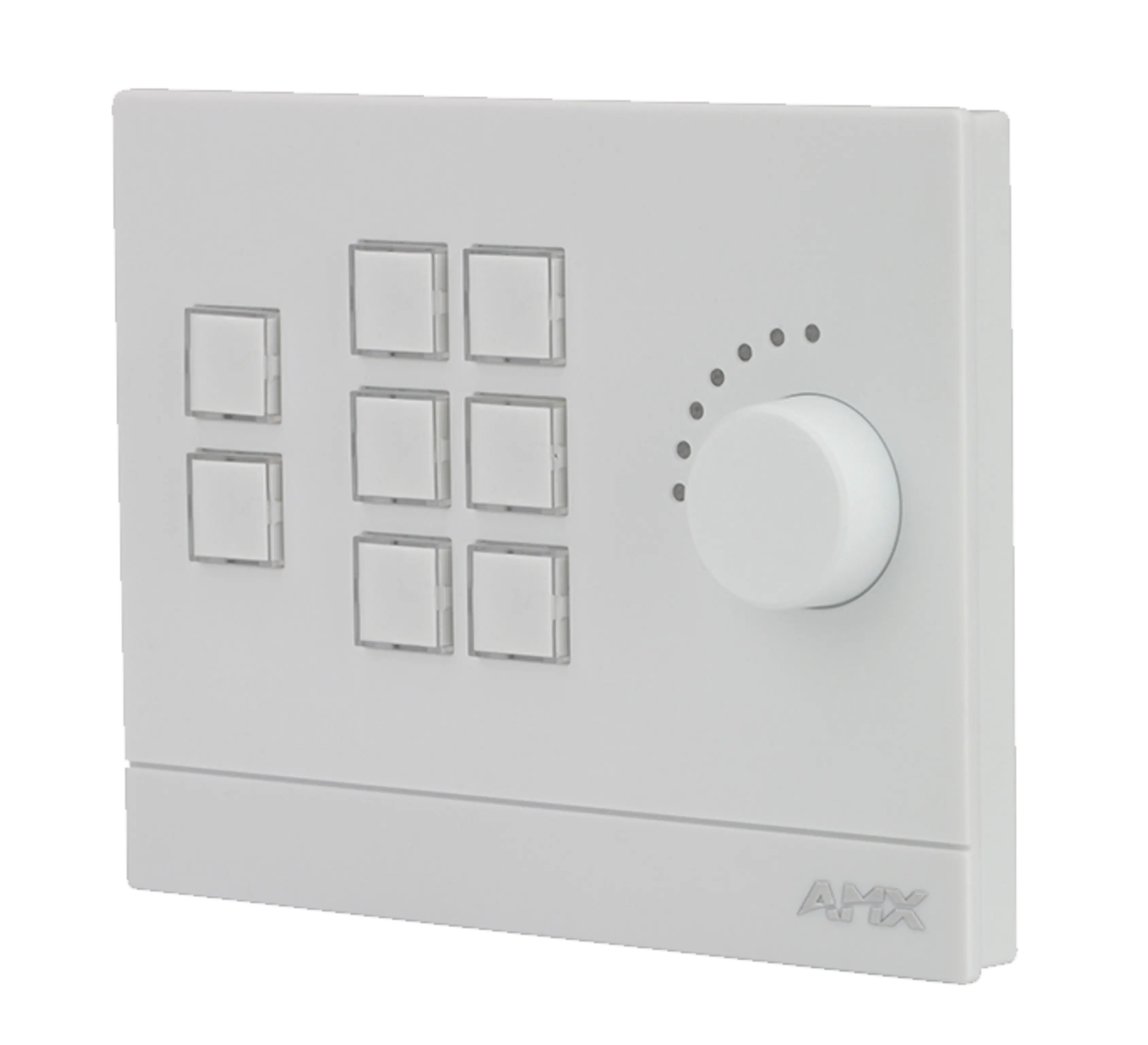 AMX MCP-108-WH Massio 8-Button ControlPad with Knob, White - view 2
