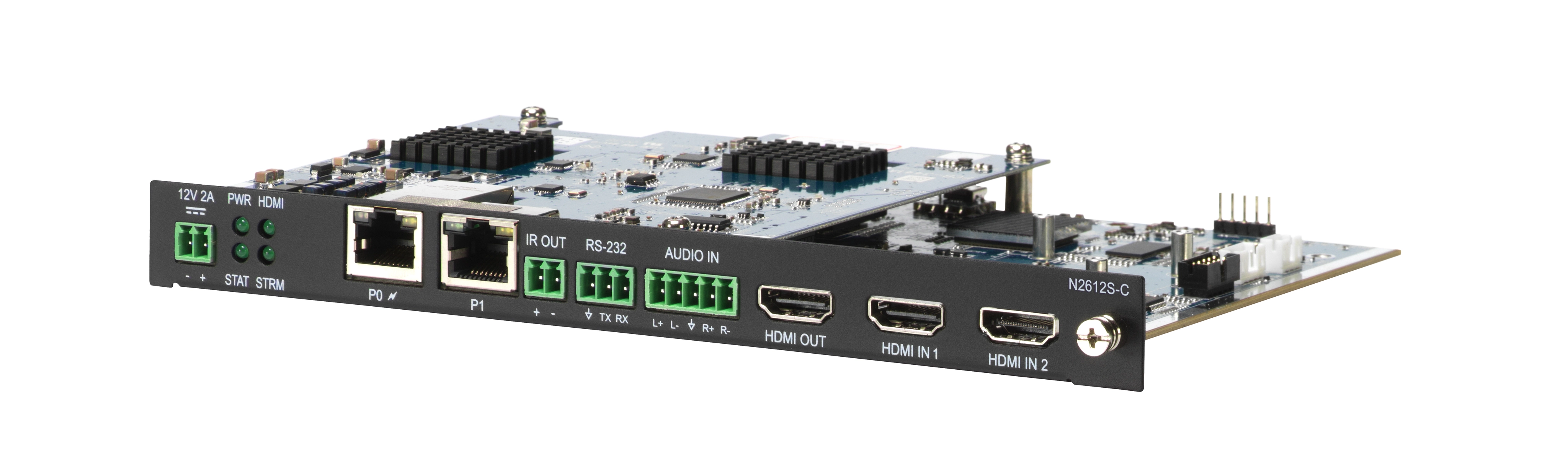 AMX SVSI NMX-ENC-N2612S-C 4K60 MWC/Dante AV-A Dual-Stream Encoder Card - view 2