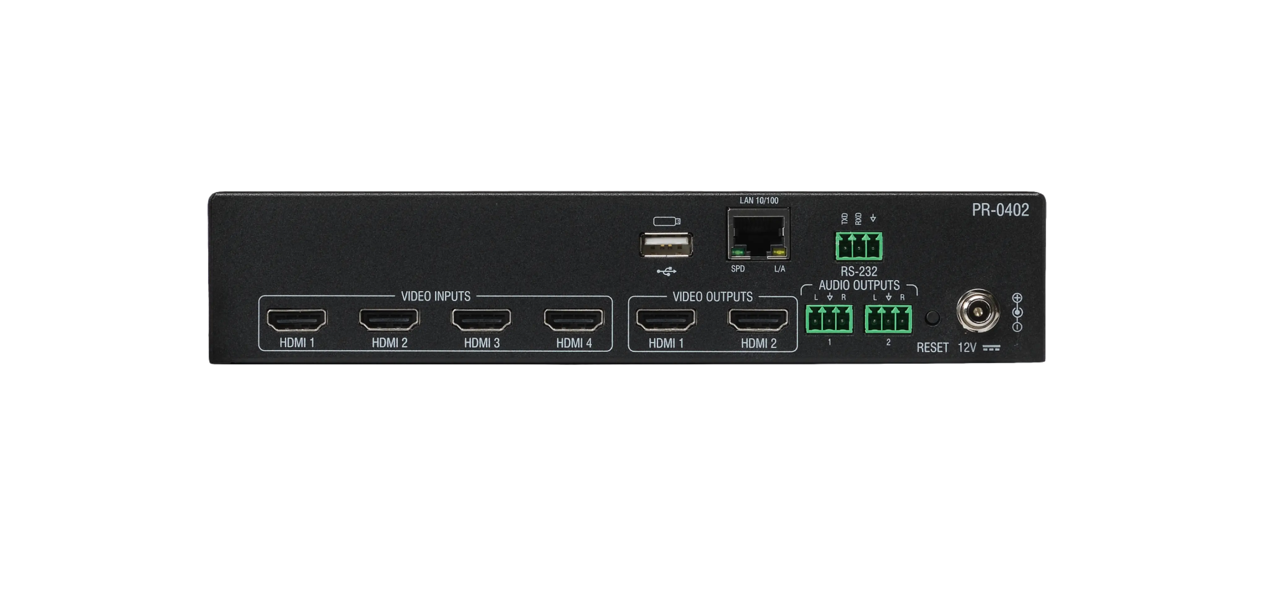 AMX Precis PR-0402 4x2 4K60 HDMI Matrix Switcher - view 2
