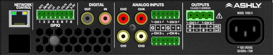Ashly FX60.2 2-Channel DSP Install Amplifier - view 2