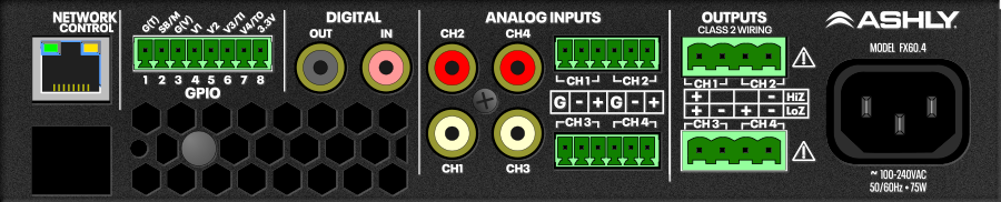 Ashly FX60.4 4-Channel DSP Install Amplifier - view 2
