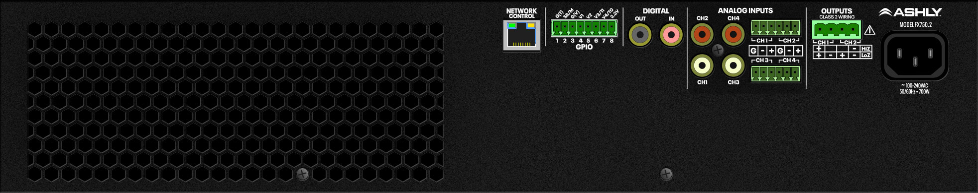 Ashly FX750.2 2-Channel DSP Install Amplifier - view 2