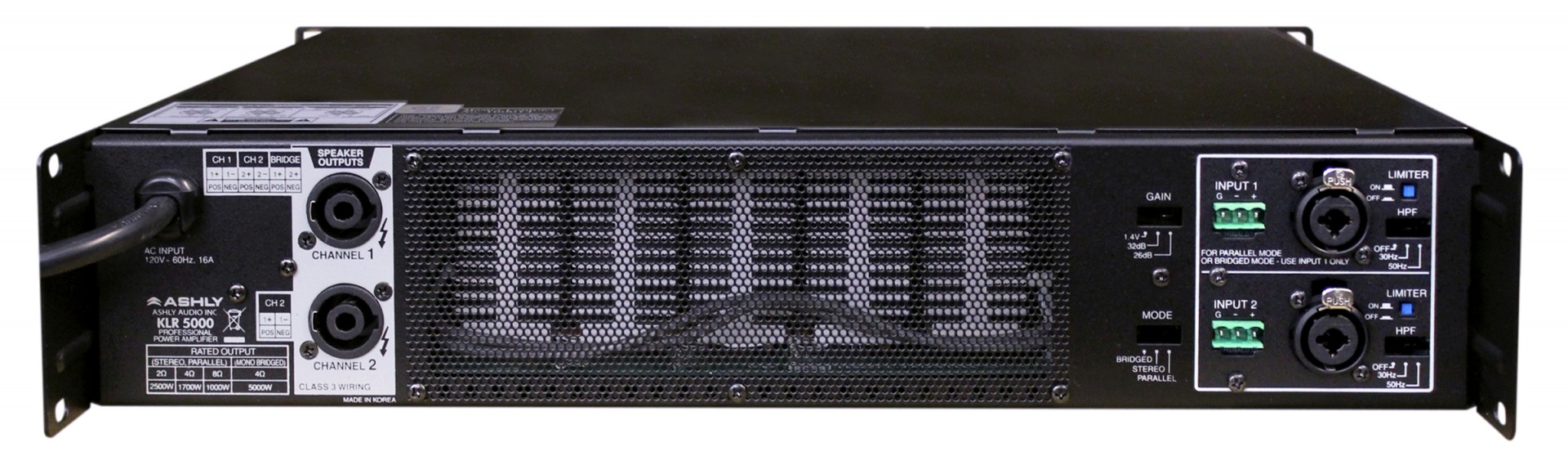 Ashly KLR-5000 Two-Channel Power Amplifier - view 2