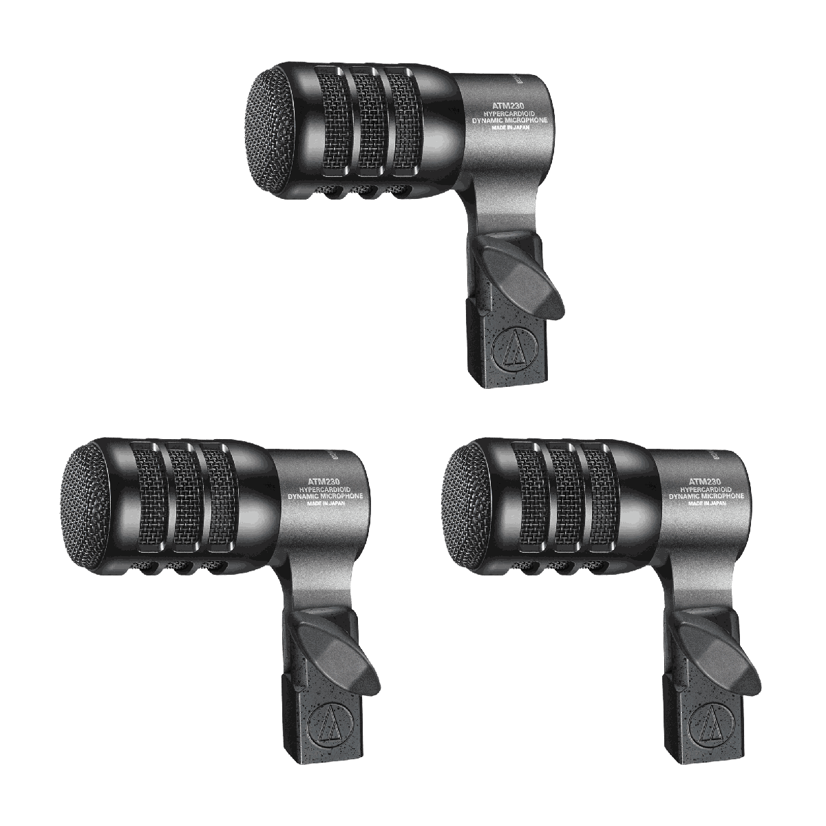 Audio-Technica ATM230PK Hypercardioid Dynamic Instrument Microphone 3-Pack product image