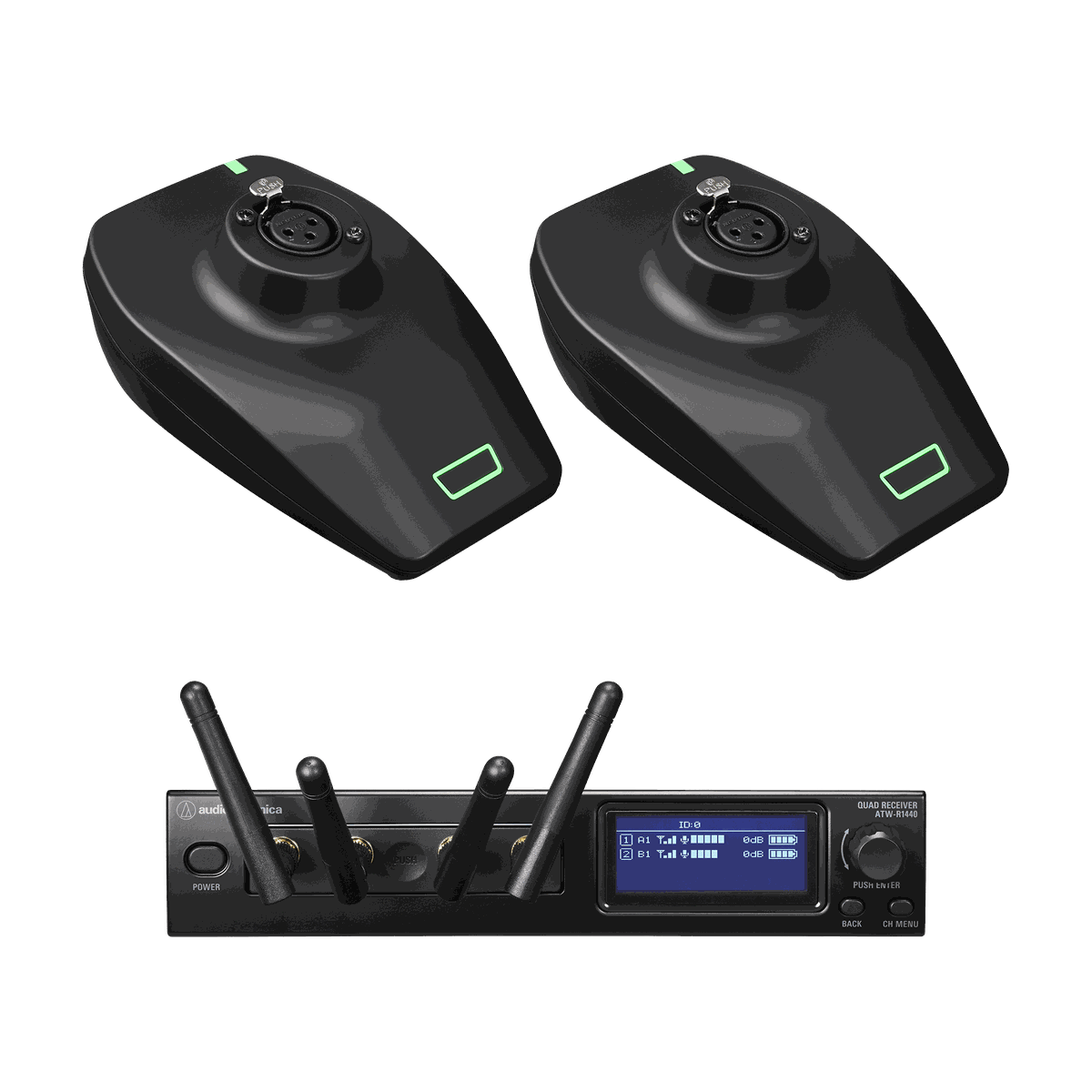 Audio-Technica ATW-1427 System 20 PRO Two-Channel Wireless Desk Stand System product image
