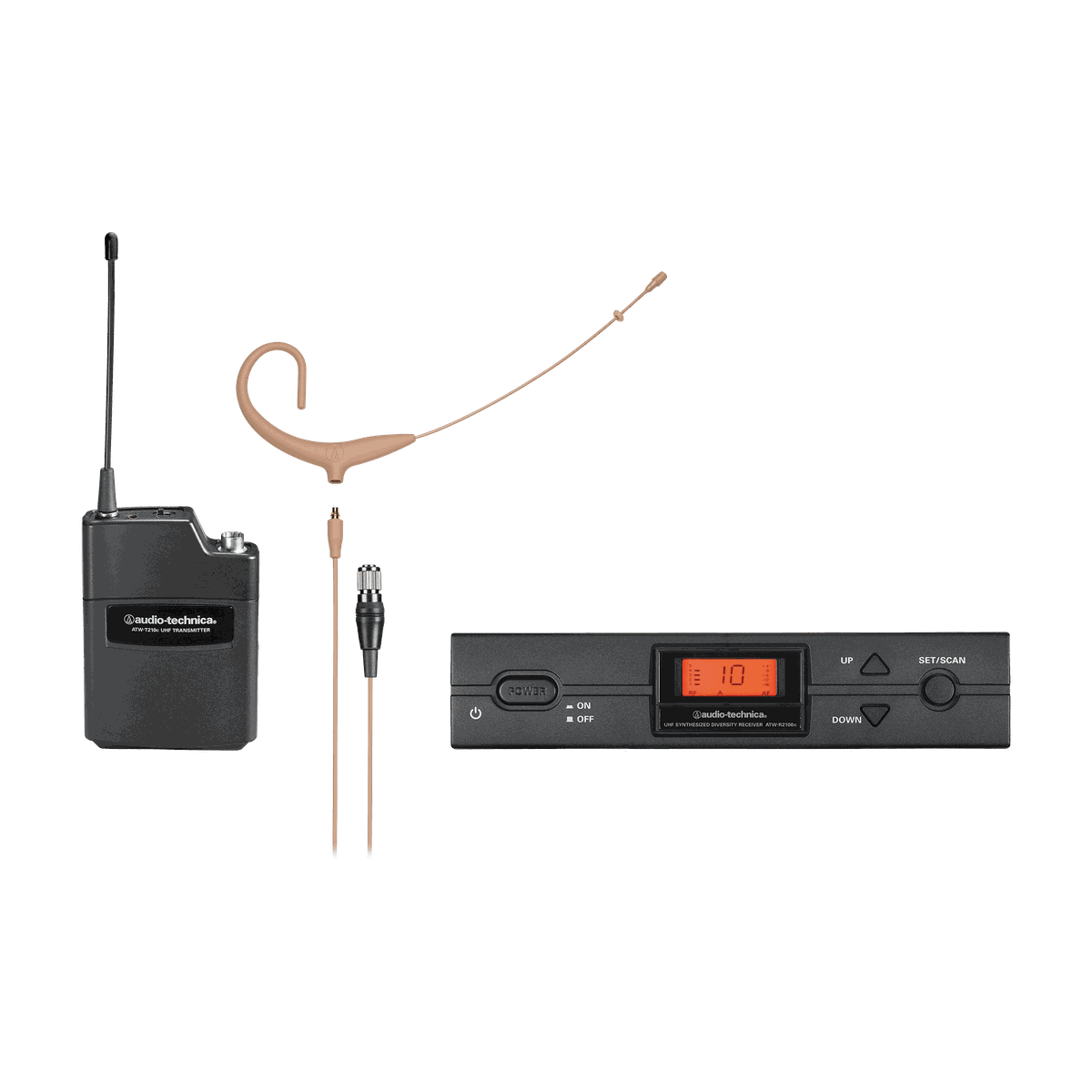 ATW-2192xcSTH 2000 Series Wireless Headworn System with BP892xcW-TH 2000 Series wireless headworn microphone system