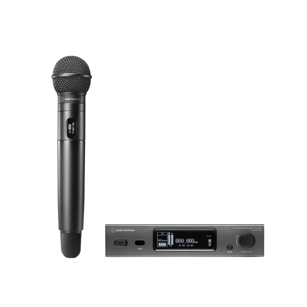 Audio-Technica ATW-3212NC510 Network Handheld System A network-enabled 3000 Series handheld system fitted with the ATW-C510 dynamic capsule product image