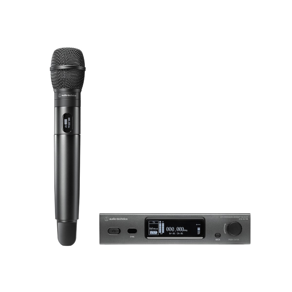 Audio-Technica ATW-3212NC710 Network Handheld System A network-enabled 3000 Series handheld system fitted with the ATW-C710 condenser capsule product image