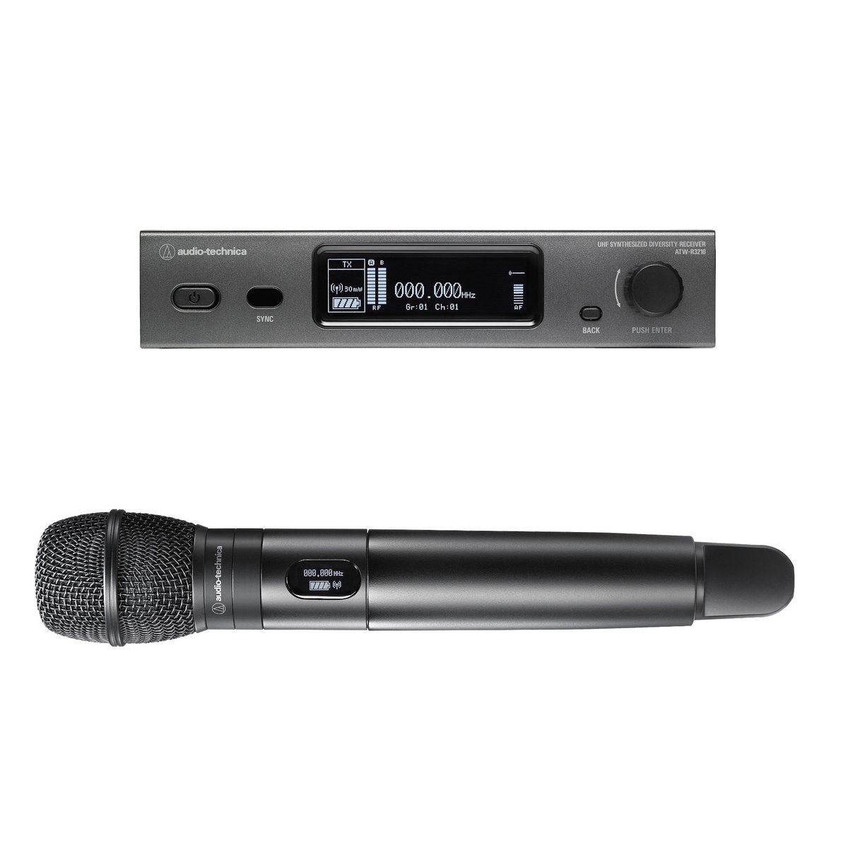 ATW-3212NC710 Network Handheld System A network-enabled 3000 Series handheld system fitted with the ATW-C710 condenser capsule