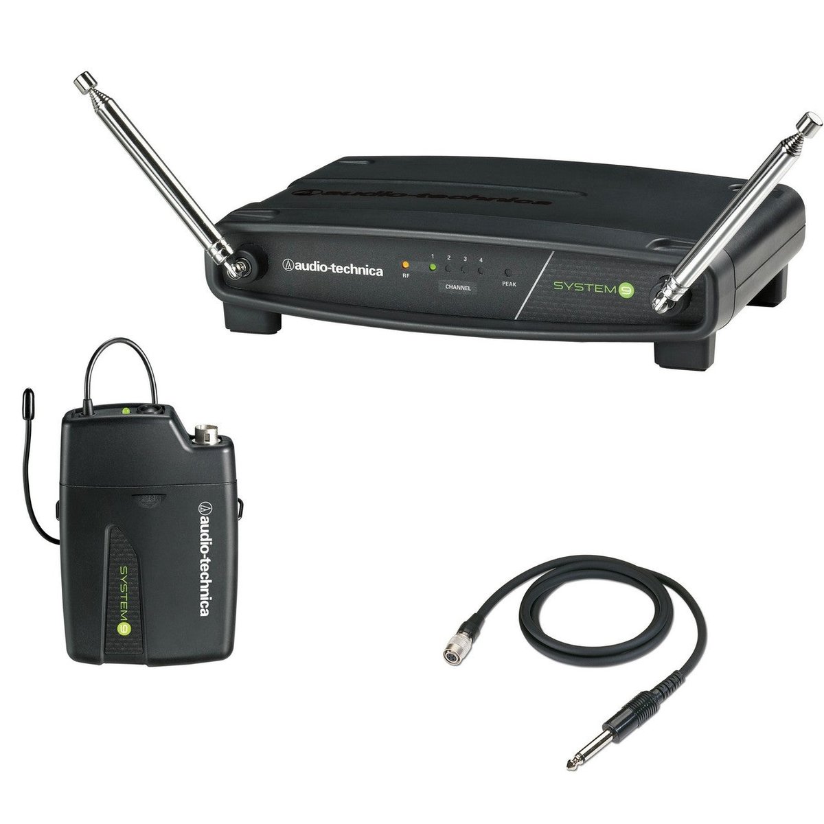ATW-901a System 9 VHF Wireless System A budget-friendly VHF bodypack system bundled with the mic your act actually needs: guitar