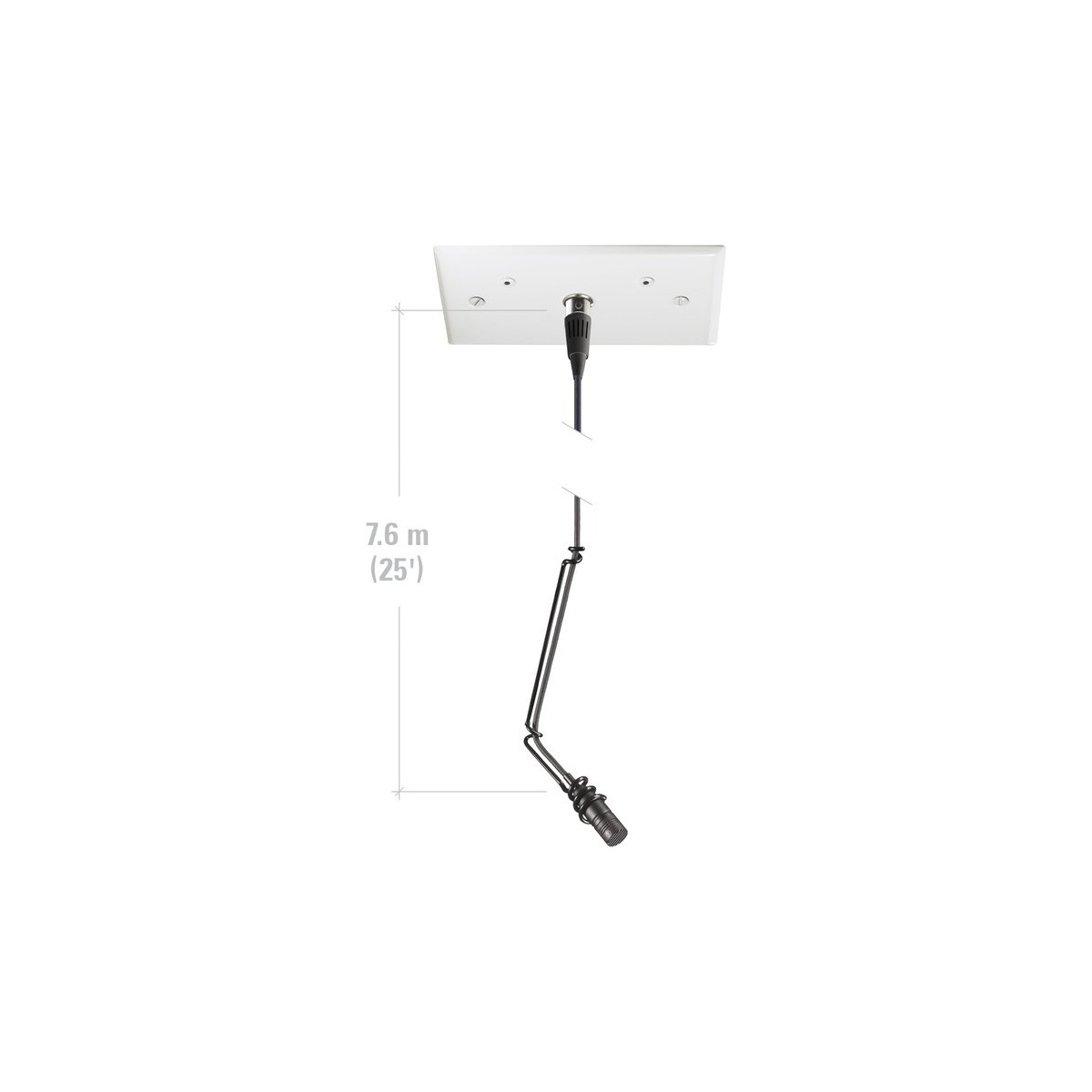 Audio-Technica U853PM Cardioid Condenser Hanging Microphone - view 3