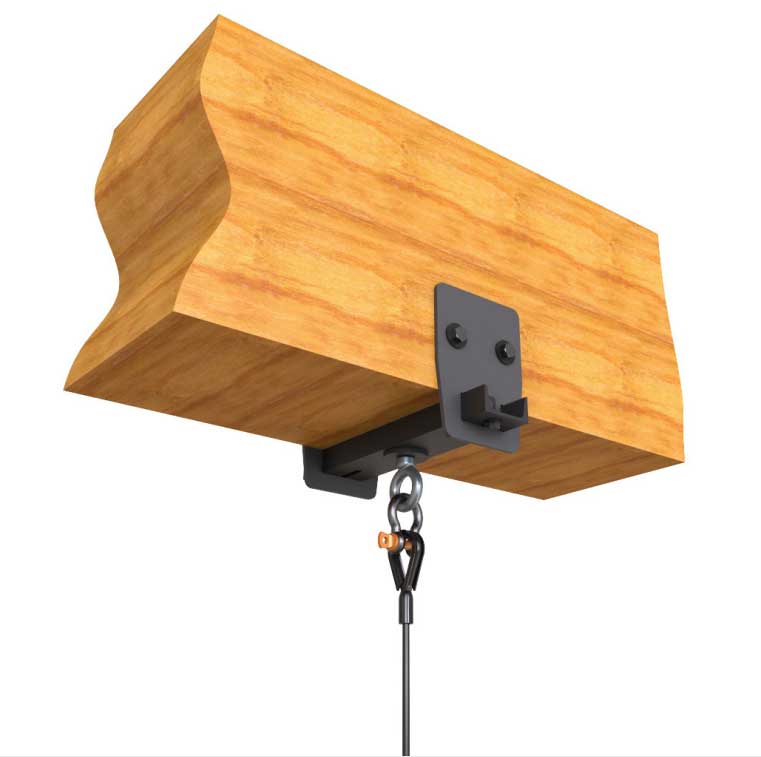 Adaptive Technologies Wood Beam Suspension Clamp with Swivel Eye
