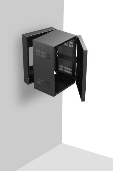 AtlasIED 316-15 19 inch Wide Opening Stand-Alone Wall Cabinet with Adjustable Rails, 15 inch D Center Section - 16 RU