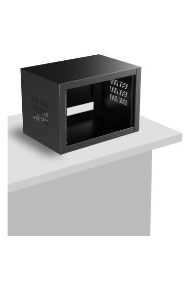 AtlasIED 407-15 Welded & Assembled Desk Top Cabinet - 7 RU (Shown with OPTIONAL front door)