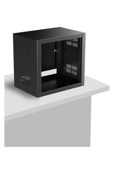 AtlasIED 410-15 Welded & Assembled Desk Top Cabinet - 10 RU (Shown with OPTIONAL front door)