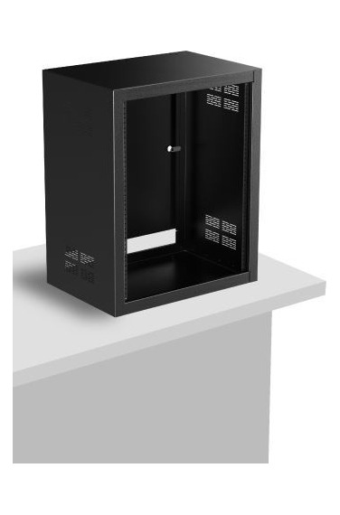 AtlasIED 414-15 Welded & Assembled Desk Top Cabinet - 14 RU (Shown with OPTIONAL front door)